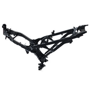 Rangka tipe twin perimeter untuk mendukung performa optimal, bermanuver dan akselerasi yang cepat.