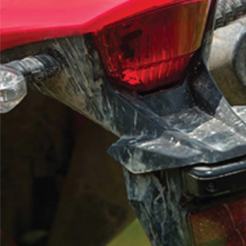 Desain lampu belakang yang tajam, sporty dan compact memberikan kesan agresif.