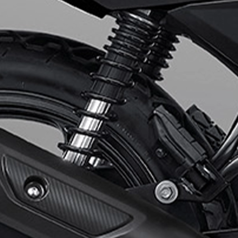 Suspensi ganda yang dapat diatur tingkat kelembutannya agak lebih nyaman meredam setiap guncangan