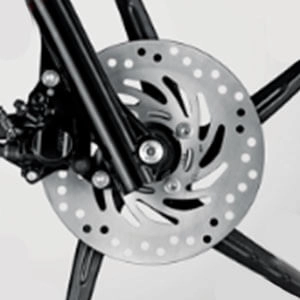 Dilengkapi rem cakram untuk tampilan sporti & keamanan berkendara.