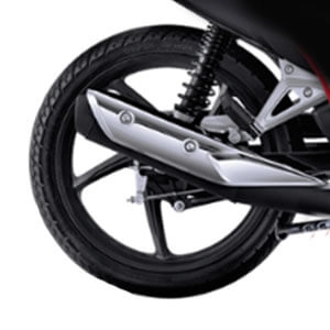 Semakin keren dengan knalpot sporti & pelindung panas berlapis chrome.